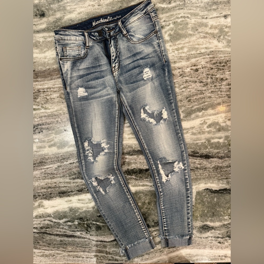 Women’s Distressed Light Wash Skinny Jeans Size 3